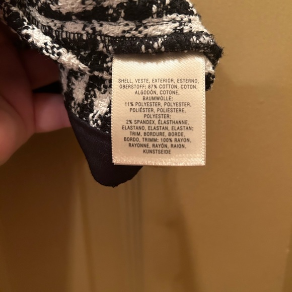 Black/White Houndstooth Anthropologie Top - Picture 7 of 8